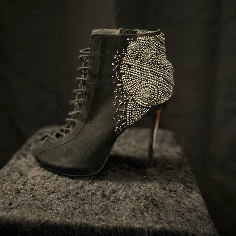 Black & Bling Booties